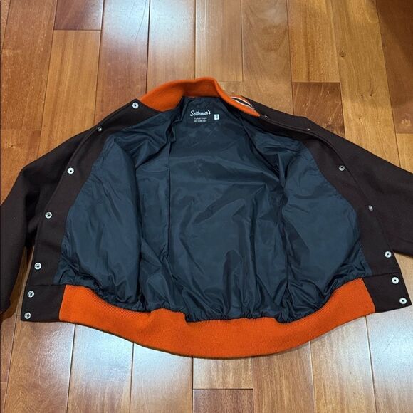 Settlemier's Vintage 1990s Holloway Varsity 100% Virgin Wool Jacket Size 40 - Picture 5 of 9